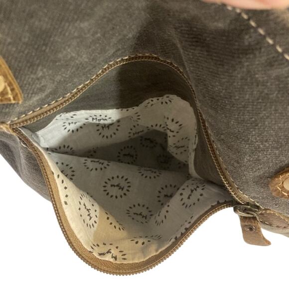 Myra Bag-Dream Catcher Tote Leather & Canvas Bag - Picture 7 of 8